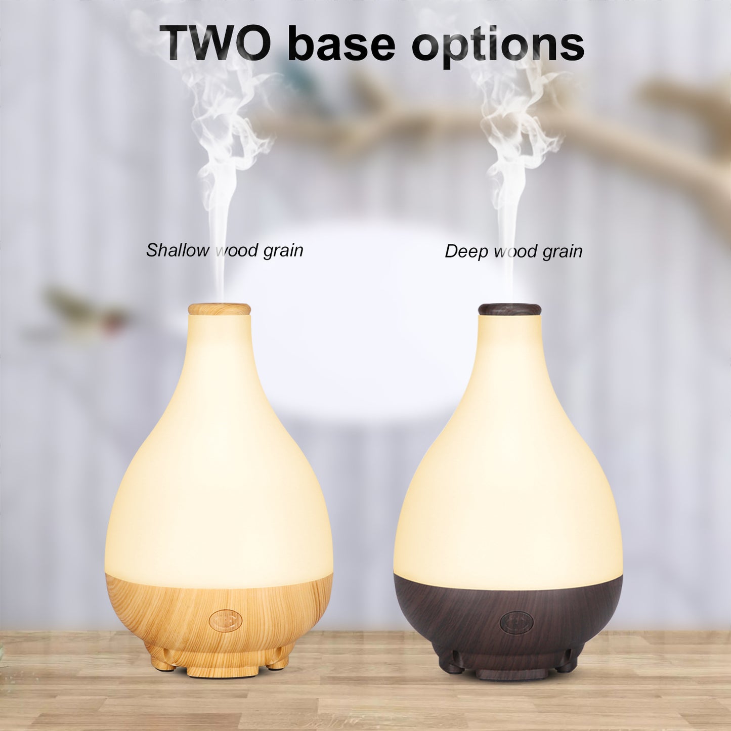 Wood grain aroma diffuser warm light ultrasonic humidifier 5V air purification gift aromatherapy humidifier essential oil diffuser