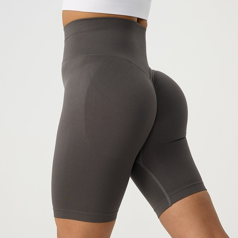 Summer Hip-shaping Belly-contracting Running Five-point Fitness Pants Women's High Waist