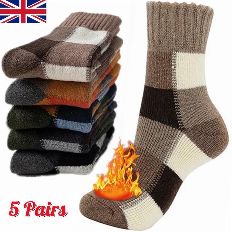 5 Pairs Mixed Winter Warm Wool Men/Woman Socks Soft Casual Thick Cashmere Socks