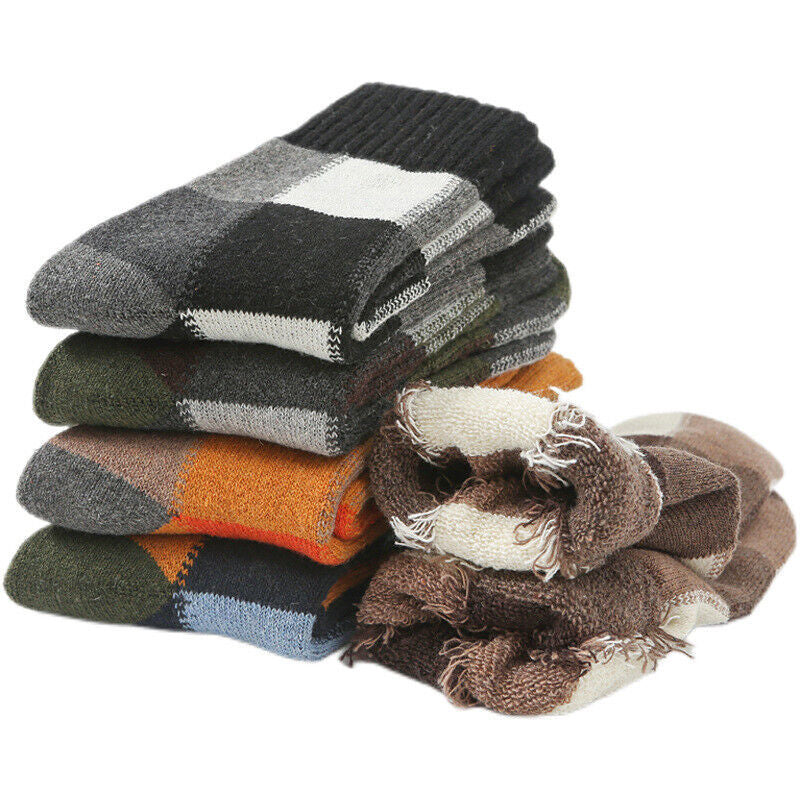 5 Pairs Mixed Winter Warm Wool Men/Woman Socks Soft Casual Thick Cashmere Socks