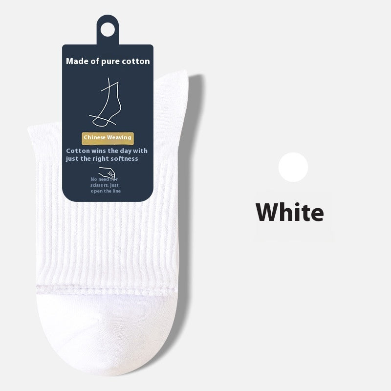 Seamless Socks Women Pure Cotton Mid-calf Length Socks Autumn And Winter